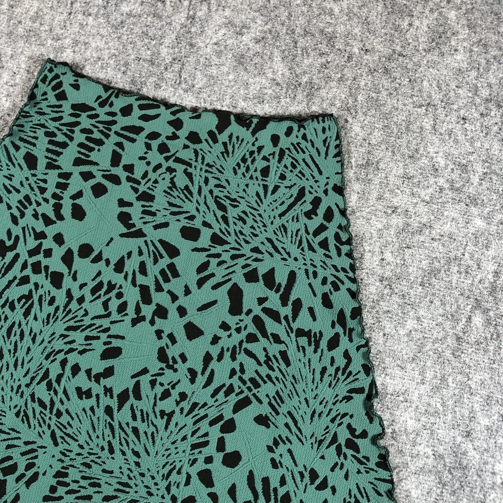 Haystacks Women's Skirt Size XS Green Black Abstract A-Line Pull-On - Picture 14 of 16